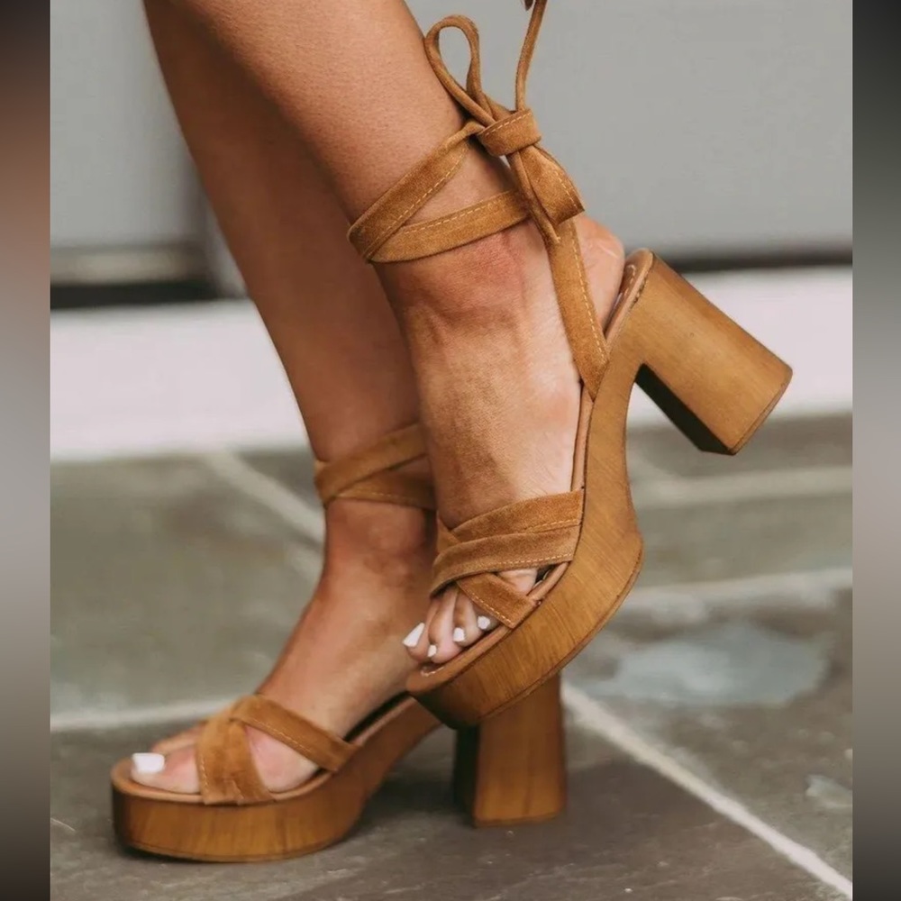 Steve Madden Rydley Suede Block Heels